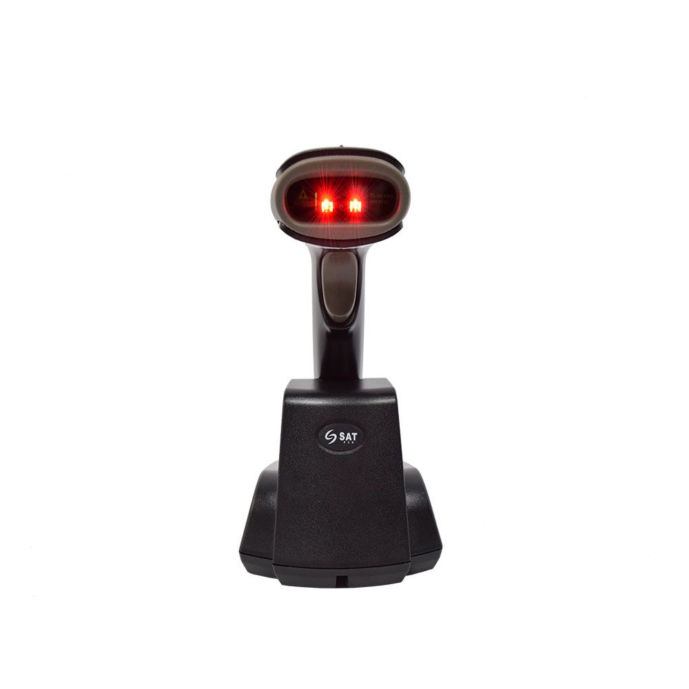 LECTOR DE CÓDIGO DE BARRAS Imager Lineal SAT LI102W Base USB Inalámbrico